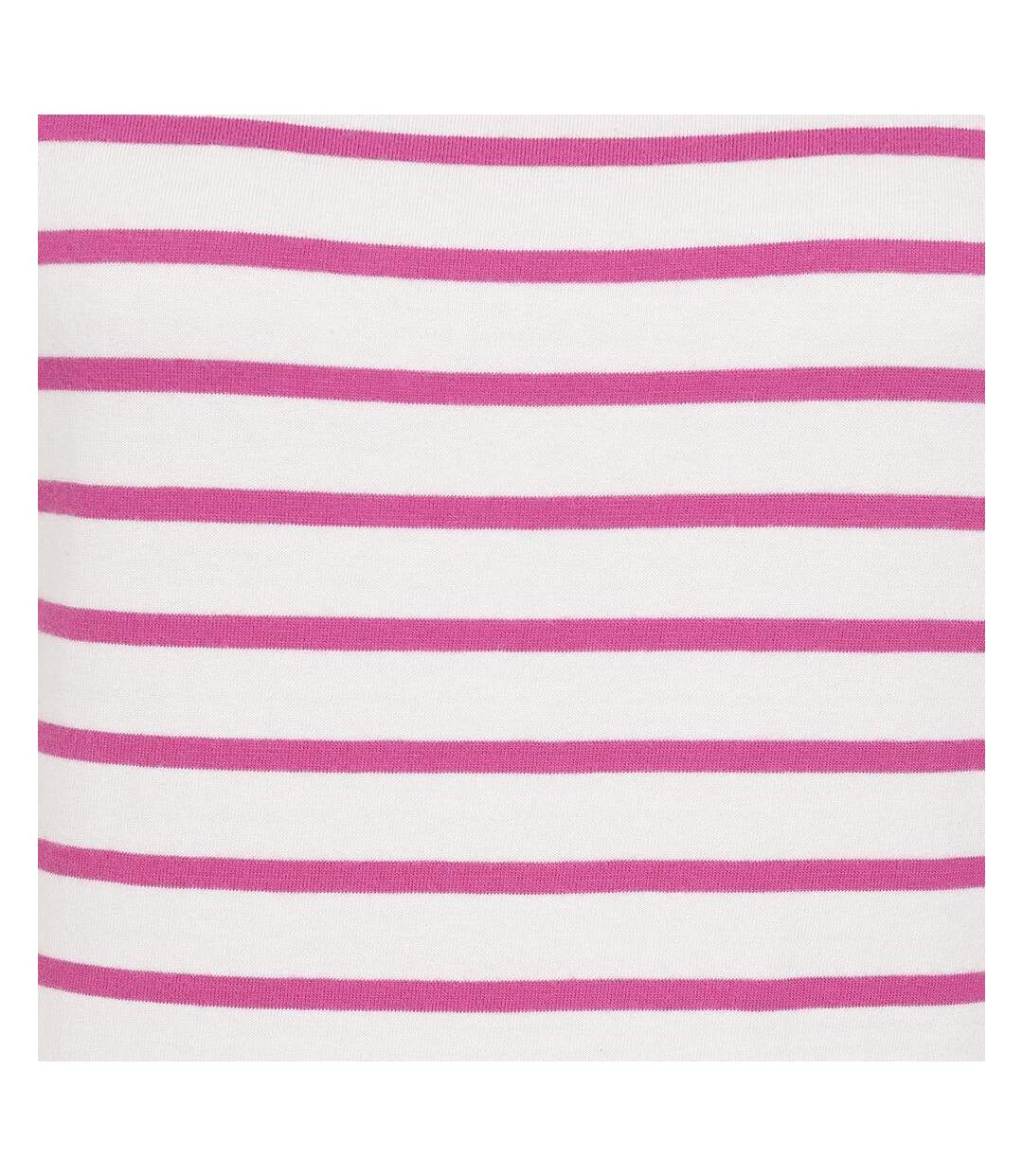 Womens/ladies Breton Top Raspberry Lazy Jacks-2