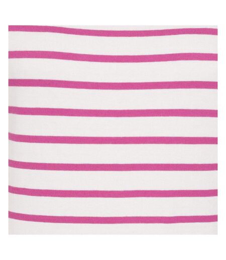 Womens/ladies Breton Top Raspberry Lazy Jacks