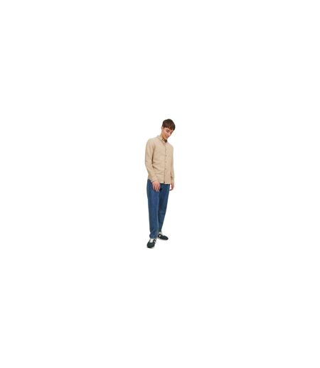 Mens Regular Button-down Shirt Oatmeal Jack And Jones