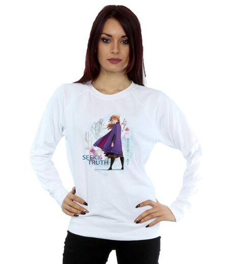 Disney Sweatshirt Womens/Ladies Frozen 2 Anna Seek The Truth (Blanc) - UTBI18847
