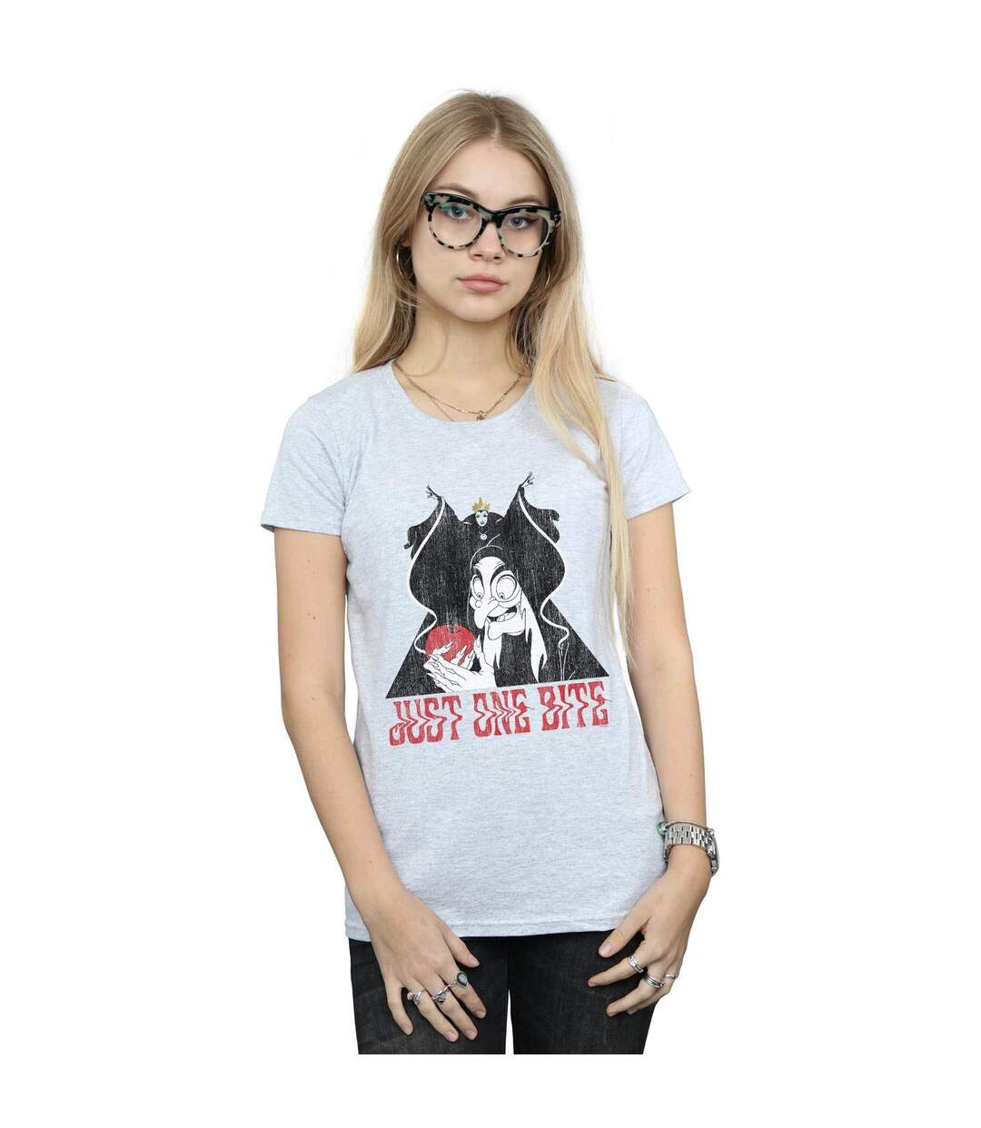 Disney T-shirt en coton Femmes/Ladies Snow White Just One Bite (Gris sportif) - UTBI15252-2