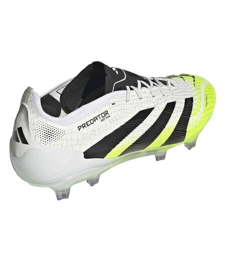 Chaussures De Foot Pour Terrain Ferme  Elite Homme Blanc Citron Predator