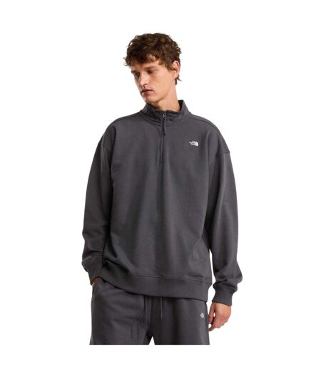 Mens Essential Quarter Zip Sweatshirt Anthracite Grey The North Face