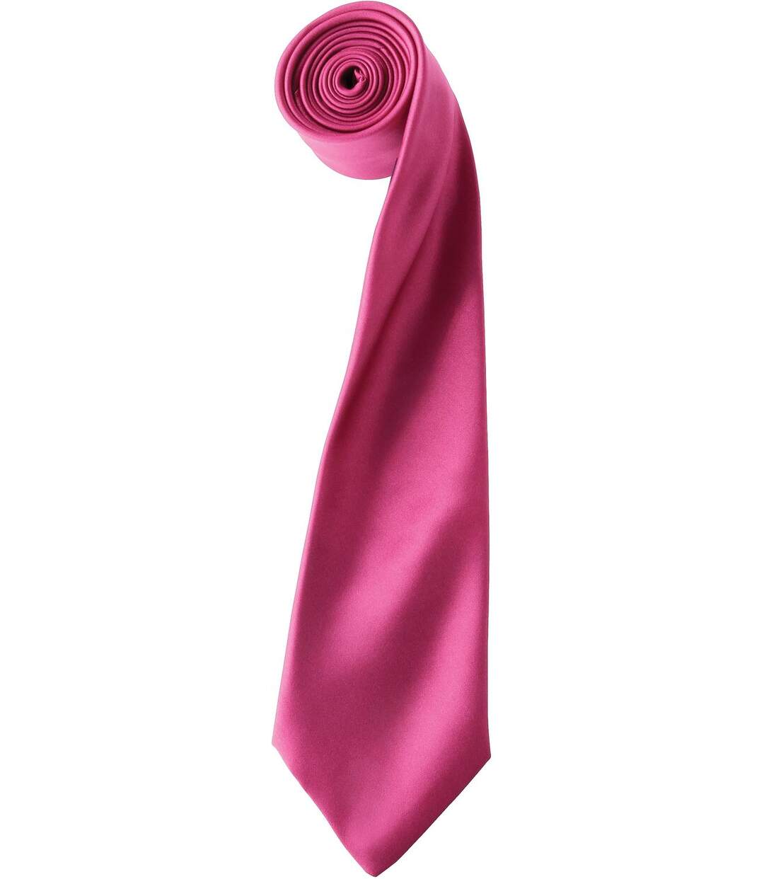 Cravate satin unie - PR750 - rose foncé-2