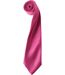 Cravate satin unie - PR750 - rose foncé