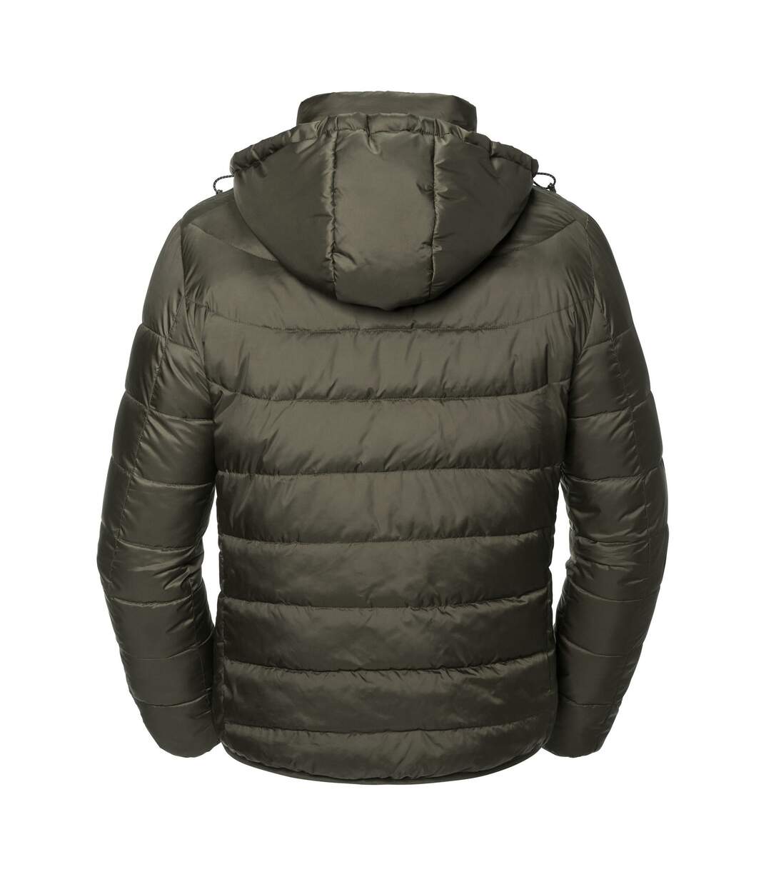 Mens nano hooded padded jacket dark olive Russell