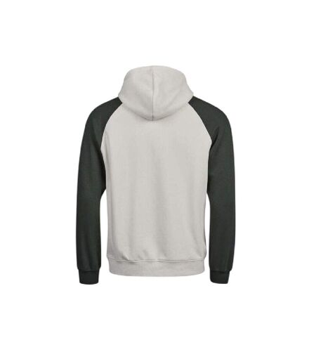 Sweat À Capuche Manches Raglan Unlabeled Homme Gris Vert Foncé Tee Jays