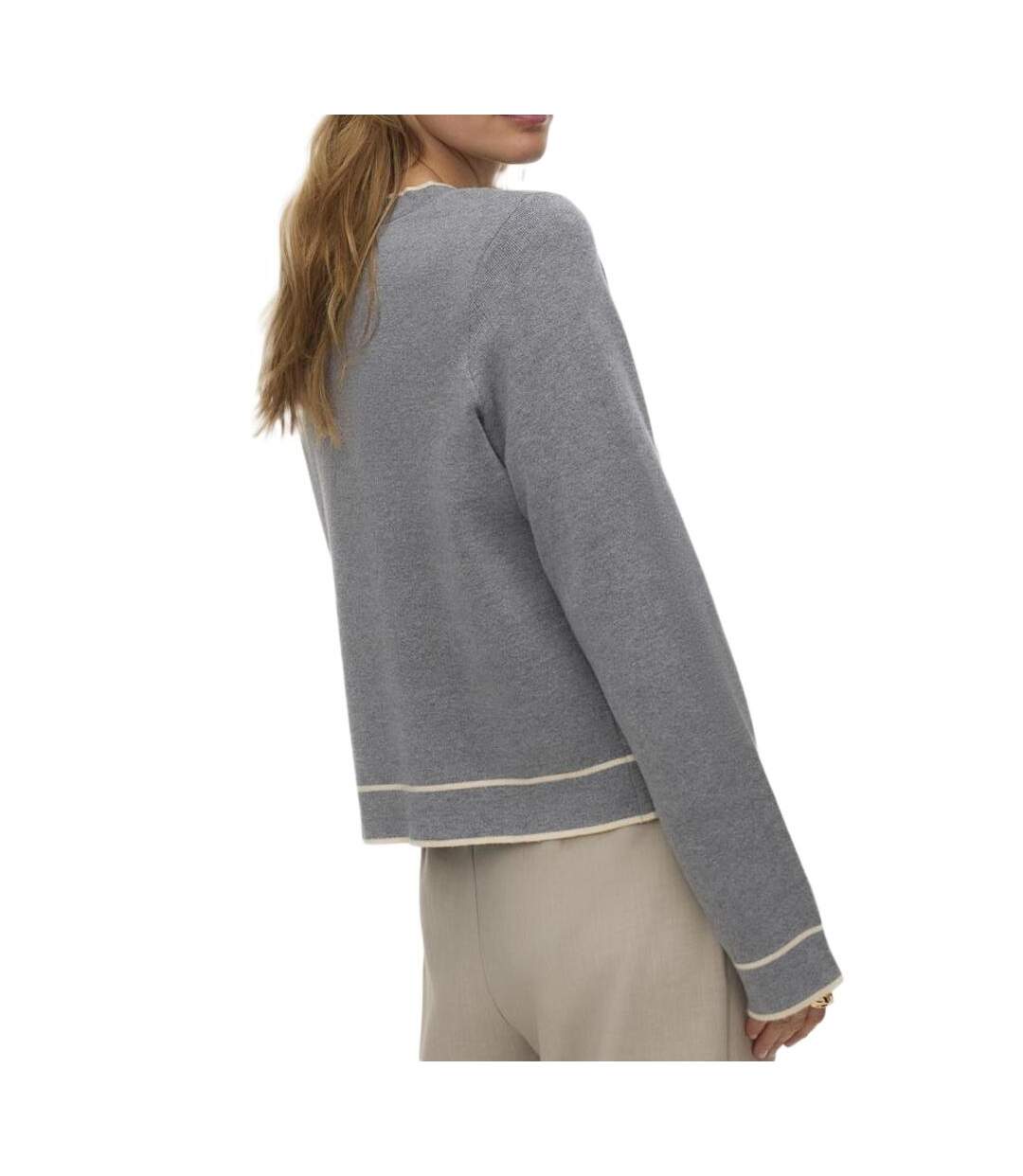 Pull gris femme vero moda gold-2