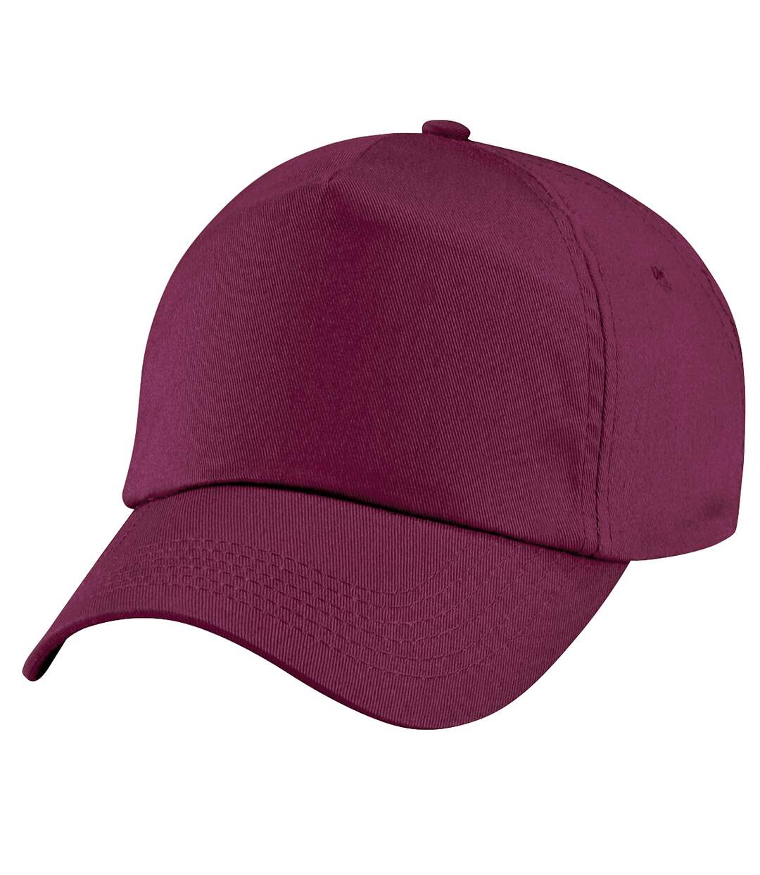 Casquette de baseball 100% coton enfant unisexe bordeaux Beechfield