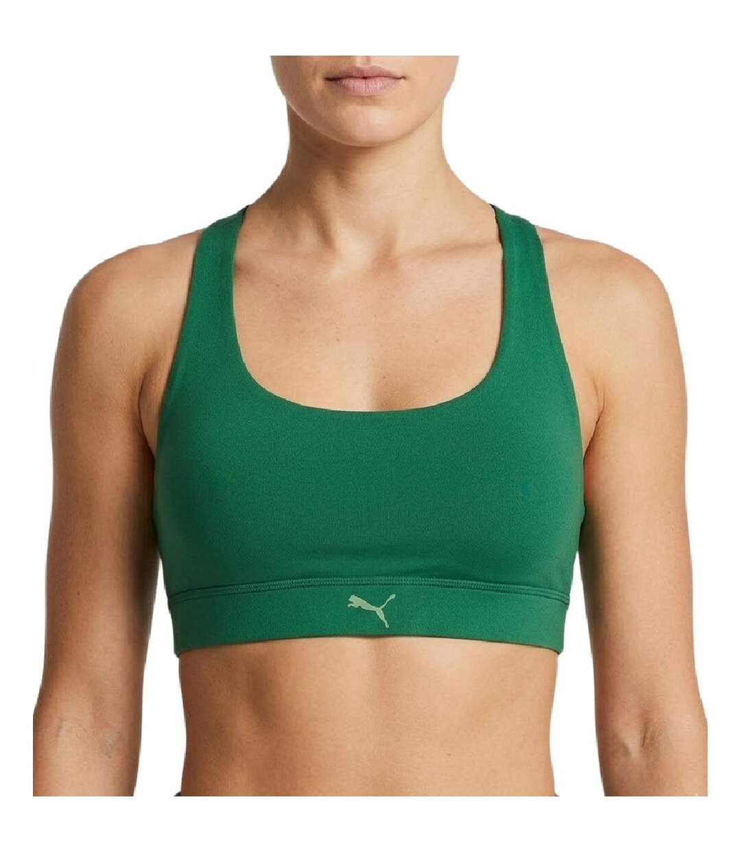 Womens/ladies Medium Impact Sports Bra Vine Green Puma-4