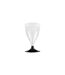 Lot de 6 Verres à Vin Réutilisable Plastique 18cl Noir