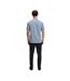 Mens Crew Neck Regular Short-sleeved Polo Shirt Blue Boss-3
