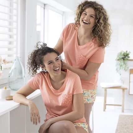 T-shirt de pyjama rose