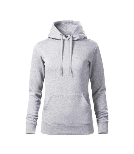 Sweat À Capuche Cape Femme Gris Clair Malfini