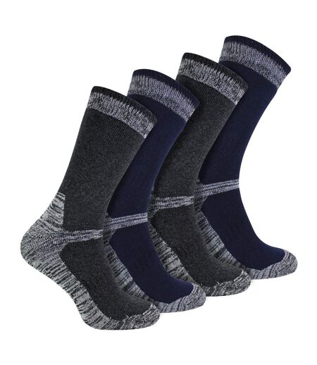 4 Pr Chaussettes de Travail Homme Coton pour Été