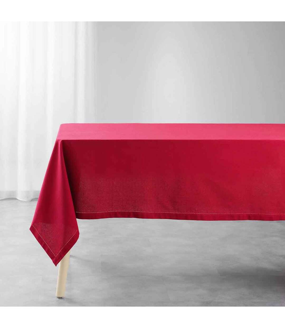 Nappe Rectangulaire Charline 140x240cm Rouge-1