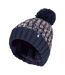 Bonnet Femme Thermique Tricot avec Gros Pompon-1