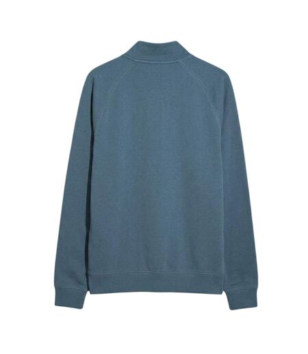 Mens Quarter Zip Sweatshirt Chalk Blue Farah