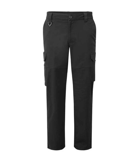 Unisex adult stretchchecker cargo trousers black Premier