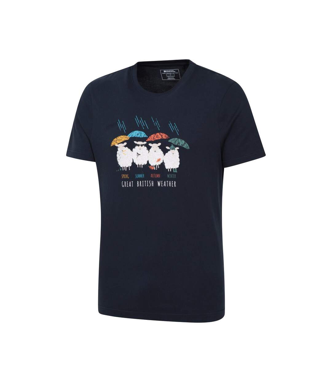 T-shirt great british weather homme bleu marine Mountain Warehouse