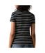 T-shirt noir/blanc femme tommy hilfiger slim-2