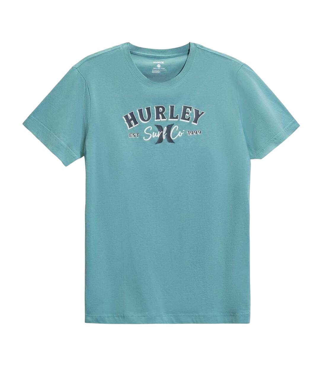T-shirt Motif/style Texte Surf Co Homme Vert Vapeur Hurley-1