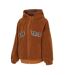 Womens/ladies Teddy Fleece Reversible Jacket Caramel Brown Firetrap-3
