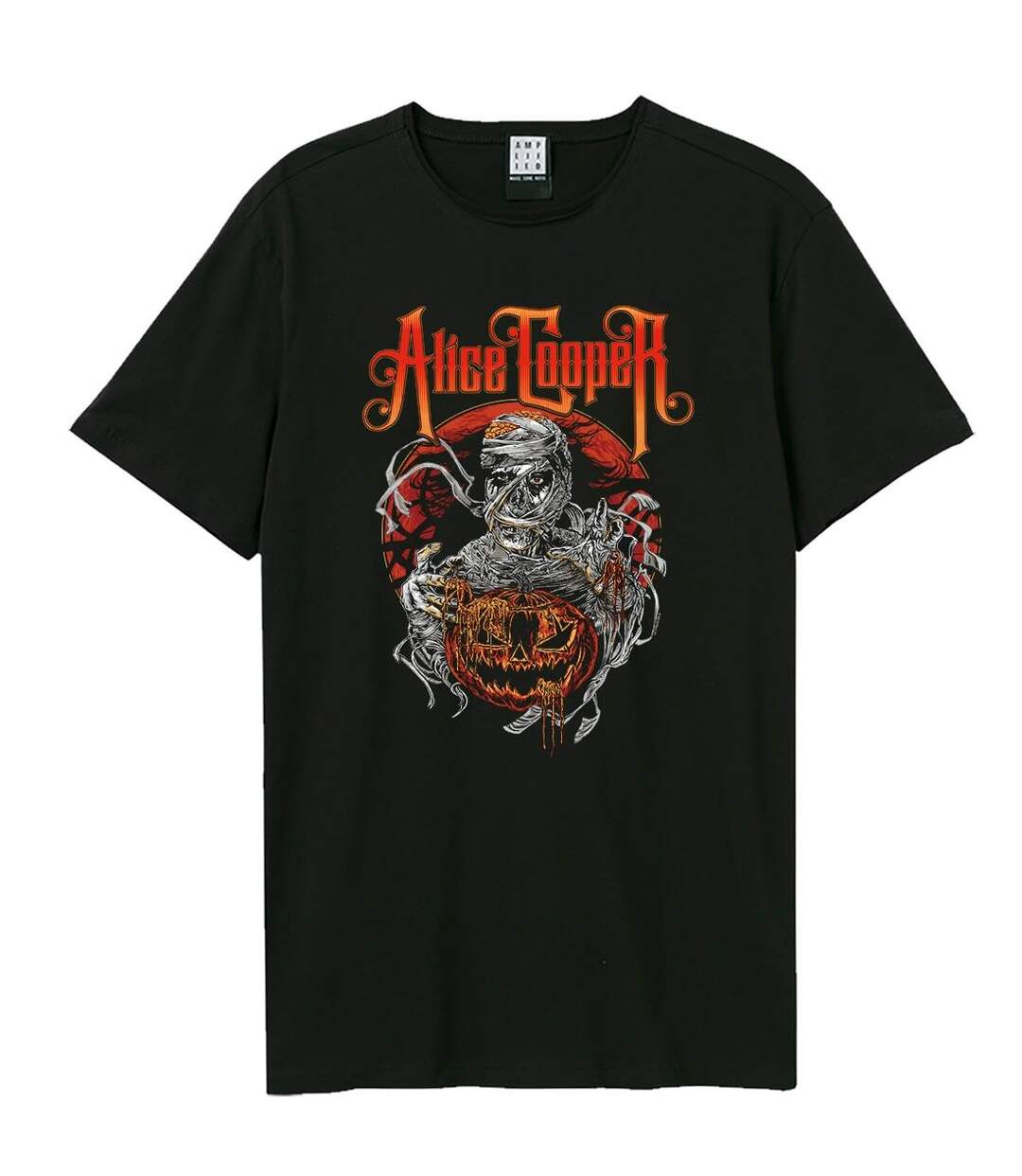 T-shirt Style Alice Cooper Halloween Pumpkin Adulte Noir Amplified-1