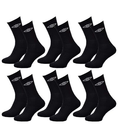 Chaussettes Homme UMBRO 6 Paires CREW NOIR