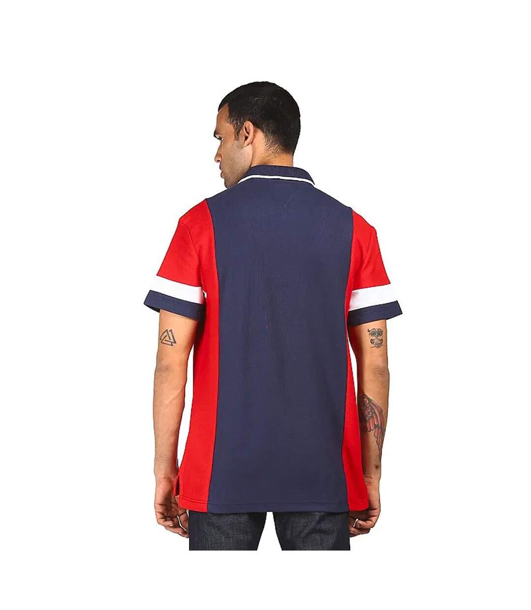 Polo Motif/style Blocs De Couleurs Homme Bleu Marine Rouge Blanc Tommy Hilfiger-3