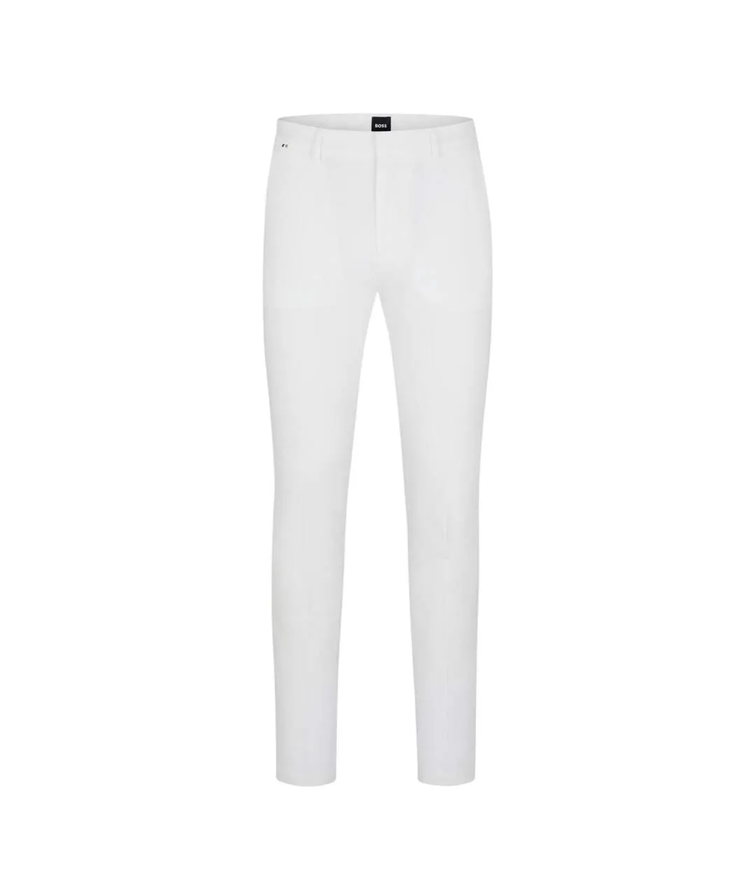 Mens Kaito Organic Cotton Sustainable Slim Trousers White Boss-2