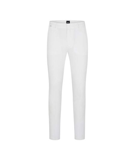 Mens Kaito Organic Cotton Sustainable Slim Trousers White Boss
