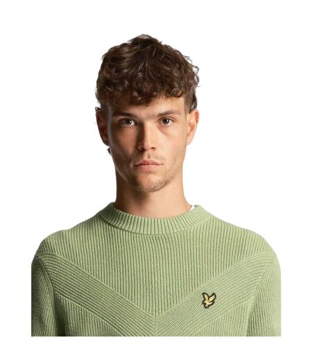 Mens Chevron Crew Neck Sweatshirt Green Lyle & Scott