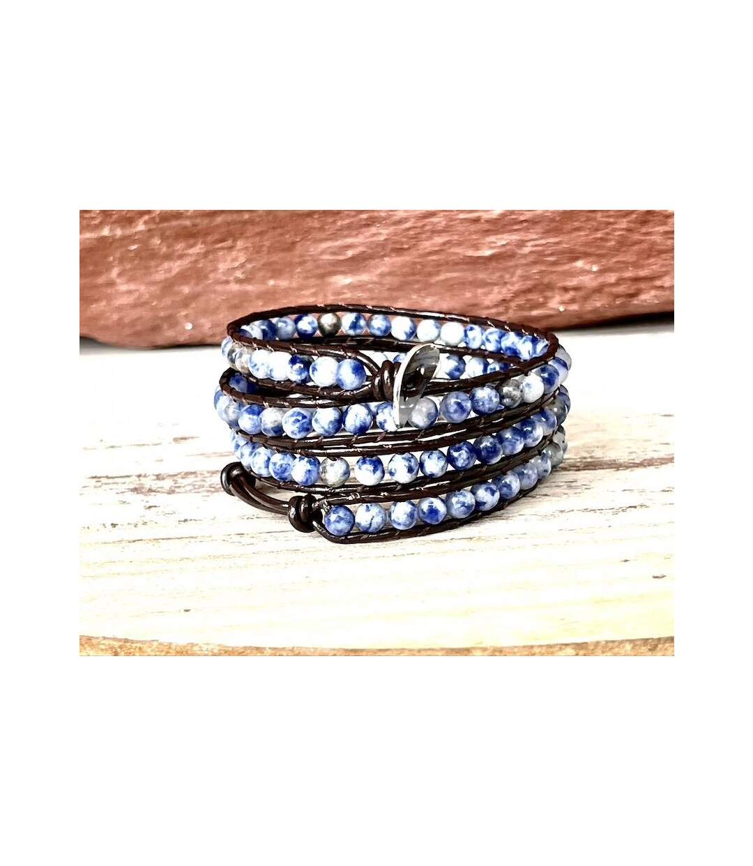 Bracelet wrap sagesse en sodalite-3