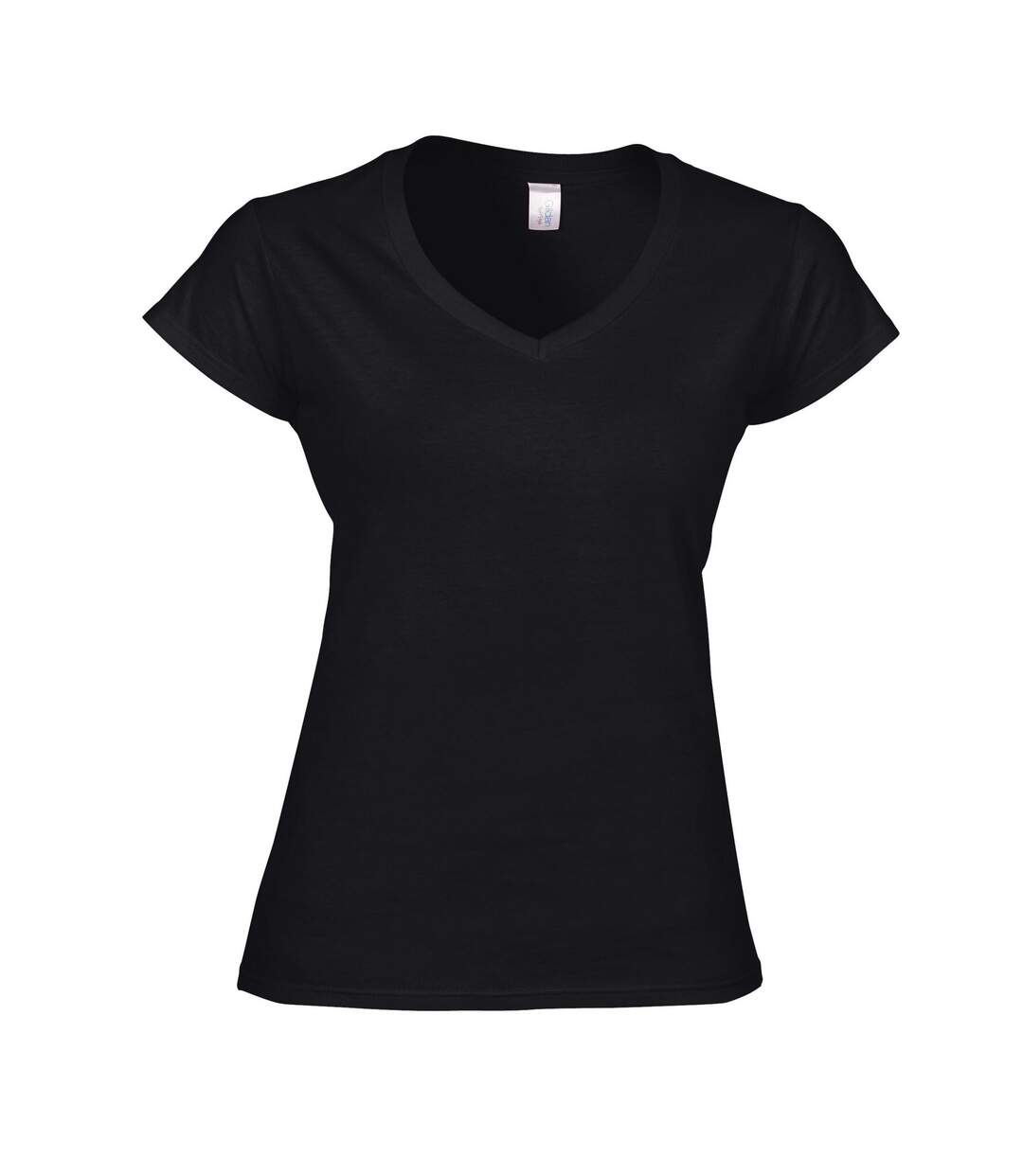 T-shirt soft style femme noir Gildan