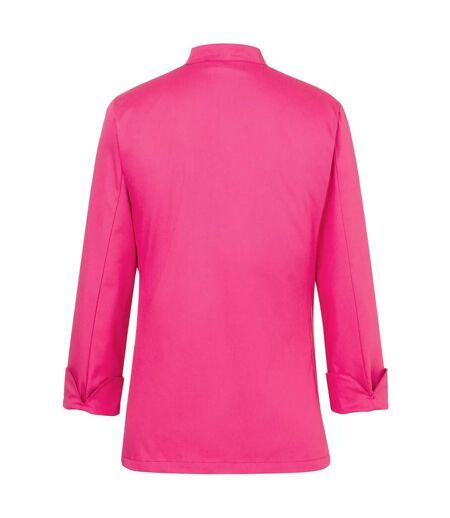 Womens/ladies Larissa Chef Jacket Pink Karlowsky