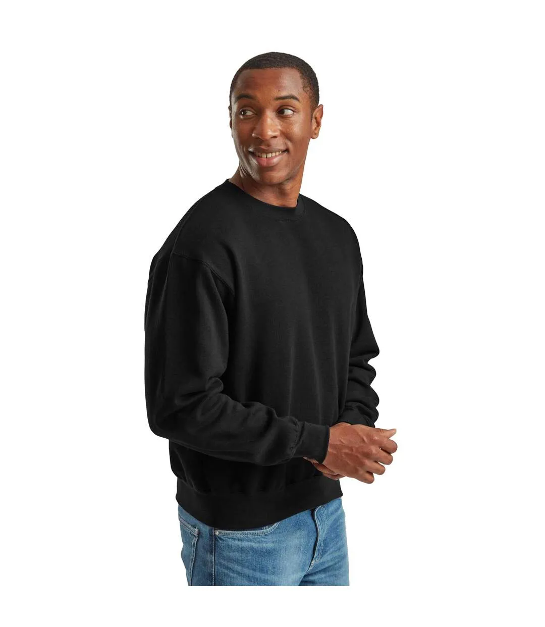 Unisex Adult Supercotton Sweatshirt Black Fruit Of The Loom-1