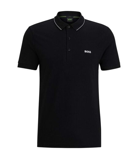 Mens Paule 4 Slim Polo Shirt Black Boss