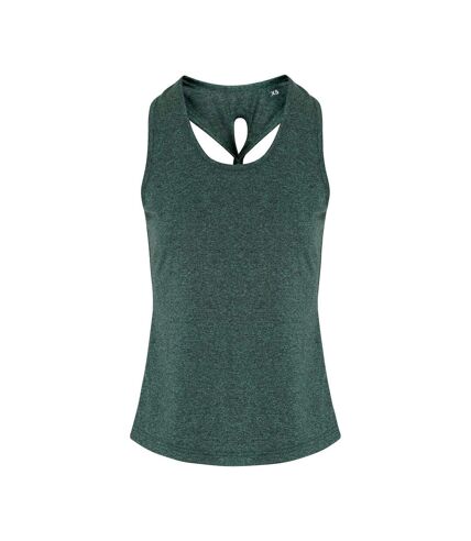 TriDri Womens/Ladies Yoga Knot Undershirt (Forest Green/Black Melange)
