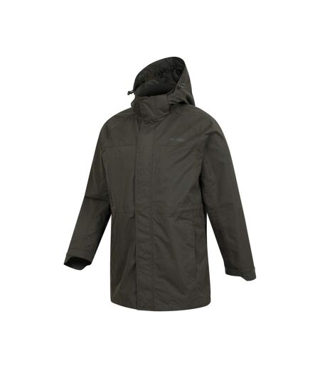 Mountain Warehouse Mens Westport Long Waterproof Jacket (Dark Khaki) - UTMW2743