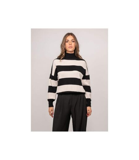 Pull rayé col montant KANELLE - Dona X Lisa