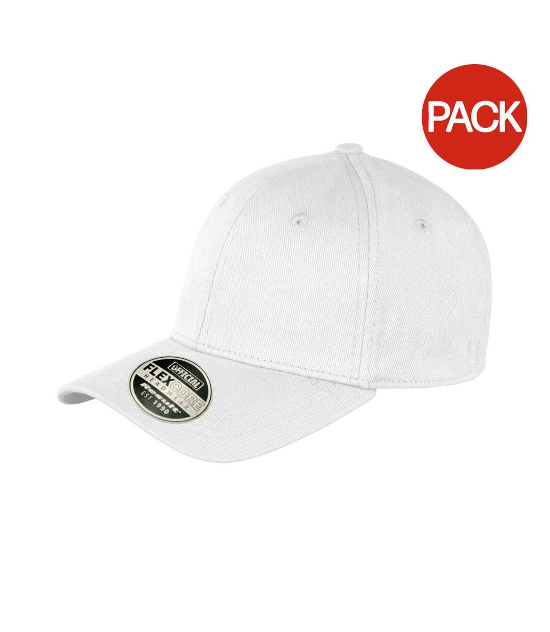 Lot de 2  casquettes kansas adulte blanc Result-1