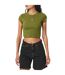 T-shirt Court Motif/style Monochrome Femme Vert Émeraude Calvin Klein-3
