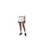 Short Sport Motif/style Passepoil Contrasté Femme Vert Turquoise Pâle Blanc PE Nation-1