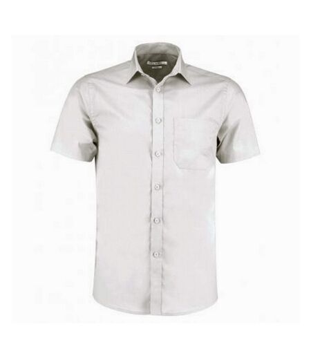 Kustom Kit Mens Short Sleeve Tailored Poplin Shirt (White) - UTPC3072