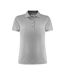 Womens/ladies Smash Polo Shirt Grey Melange Printer RED-1