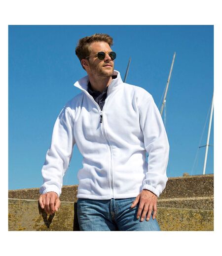 Result Mens Full Zip Active Fleece Anti Pilling Jacket (White)