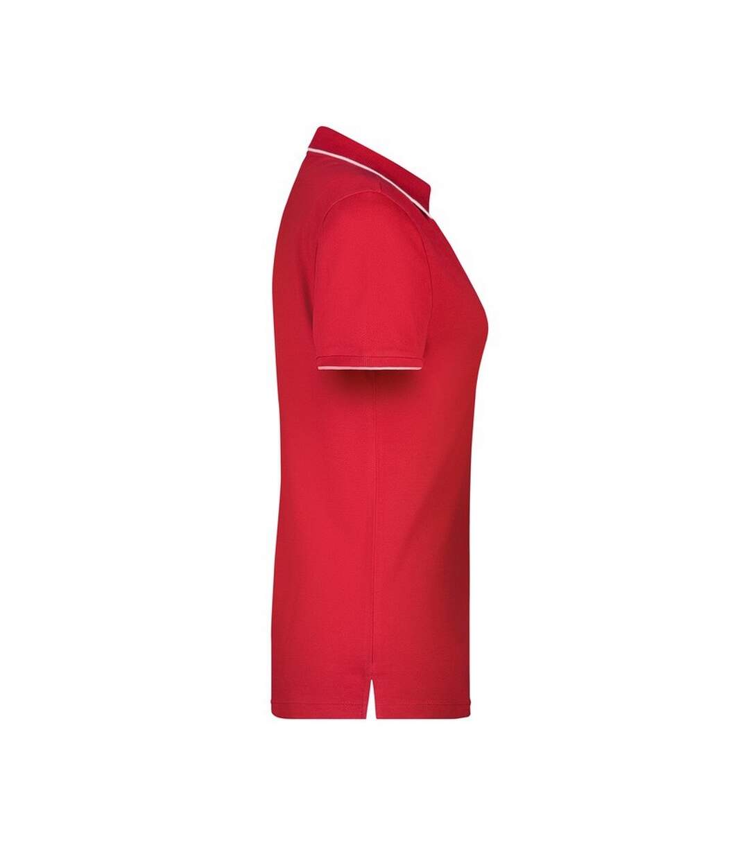 Polo Motif/style À Rayures Femme Rouge Blanc James And Nicholson-4