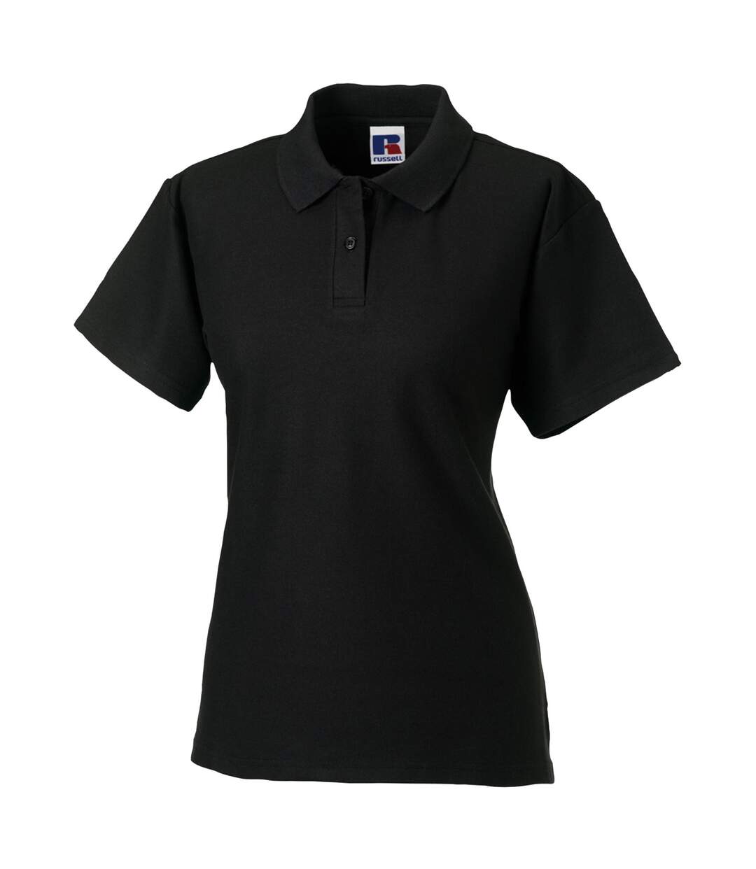 Ladies 65/35 Hard Wearing Pique Short Sleeve Polo Shirt Black Jerzees Colours-1