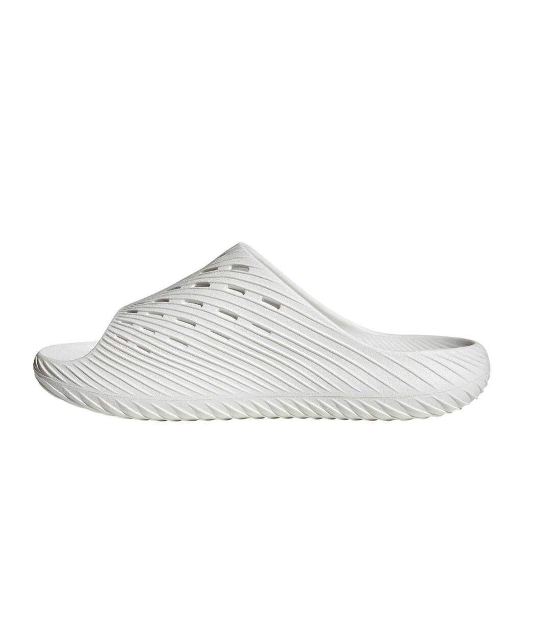 Mens Adilette Shower Rubber Sliders White Black Adidas-3